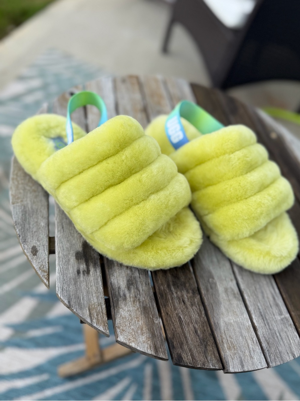 UGG Fluff Yeah Slide - Pollen w/Gradient Strap
